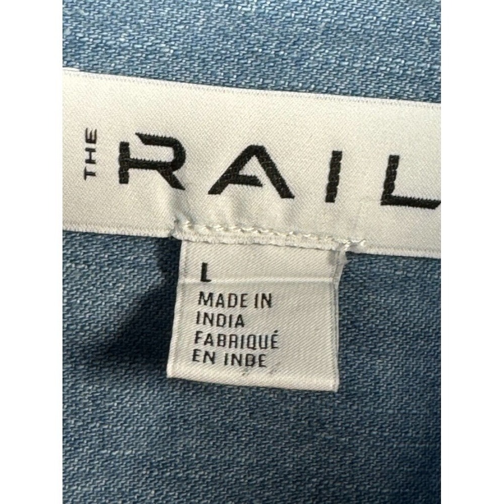 The Rail Denim Ombre Shirt Mens L Button Down Western Layers Beach - Picture 3 of 8